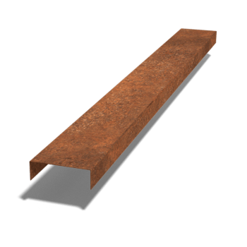 Cortenstaal overzetprofiel 5 x 15 x 5 cm (lengte 150 cm)