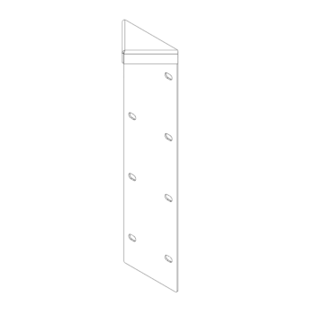 Cortenstaal hoekstuk 180° 40 cm