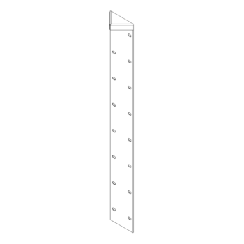 Cortenstaal hoekstuk 180° 80 cm