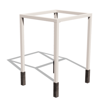 Gepoedercoat staal pergola vierkant opstelling 224 x 200 cm