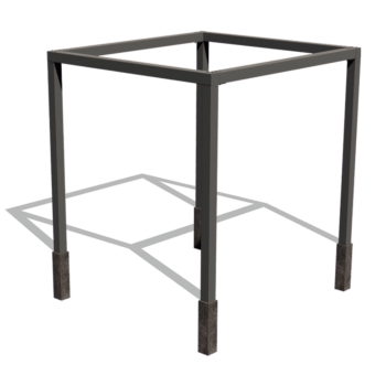 Gepoedercoat staal pergola vierkant opstelling 274 x 250 cm