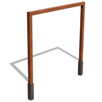 Cortenstaal pergola recht 300 cm