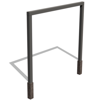 Gepoedercoat staal pergola recht 300 cm