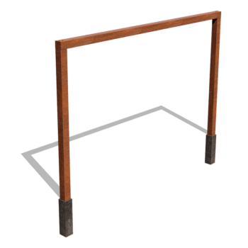 Cortenstaal pergola recht 400 cm