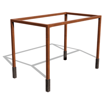 Cortenstaal pergola vierkant opstelling 424 x 250 cm