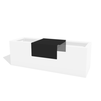 Gepoedercoat staal plantenbak plateau 40 x 41 x 20 cm