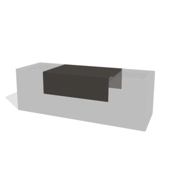 Gepoedercoat staal plantenbak plateau 60 x 41 x 20 cm