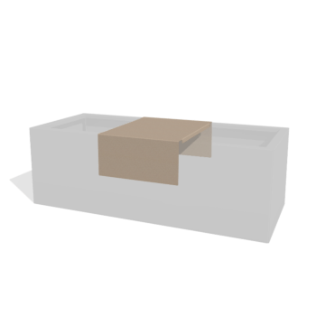Gepoedercoat staal plantenbak plateau 40 x 51 x 20 cm