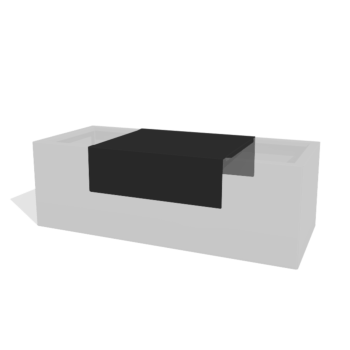 Gepoedercoat staal plantenbak plateau 60 x 51 x 20 cm