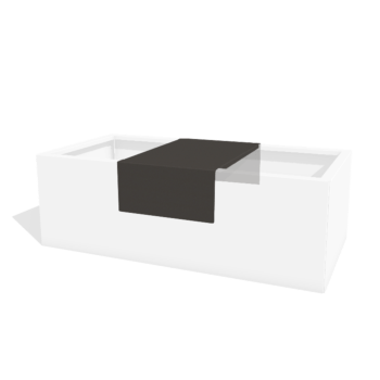 Gepoedercoat staal plantenbak plateau 40 x 61 x 20 cm