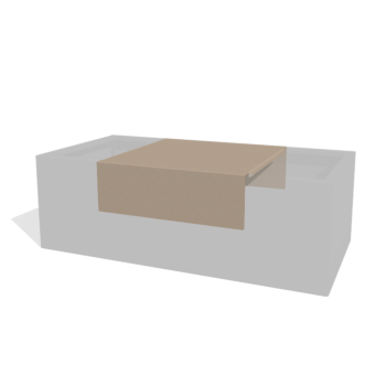 Gepoedercoat staal plantenbak plateau 60 x 61 x 20 cm