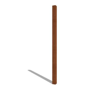 Cortenstaal tuinafscheidingspaal 200 cm