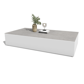 Aluminium salontafel Vittoria 160 x 80 x 30 cm