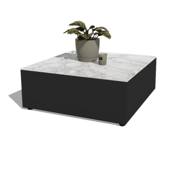 Aluminium salontafel Vittoria 80 x 80 x 30 cm
