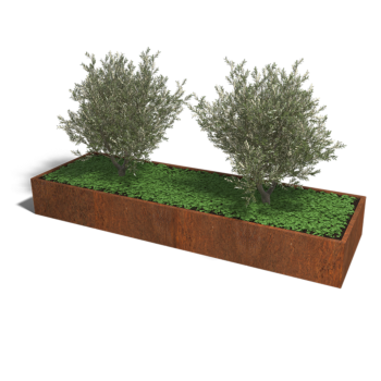 Cortenstaal plantenbak Texas xxl 320 x 100 cm