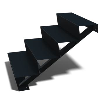 Zwarte trap New York 4-trede (breedte 100 cm)
