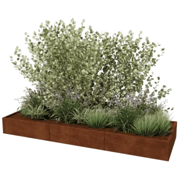 Cortenstaal plantenbak XXL - Rechthoek - 300 x 100 cm