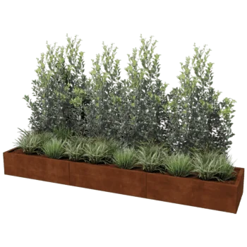 Cortenstaal plantenbak XXL - Rechthoek - 300 x 60 cm