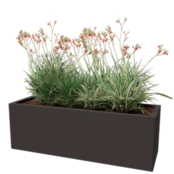 Stalen plantenbak - Rechthoek - 120 x 40 x 30 cm - Andere RAL kleur - Zonder bodemplaat