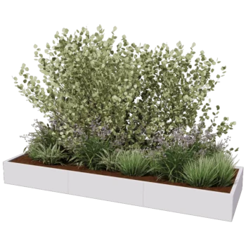 Stalen plantenbak XXL - Rechthoek - 300 x 100 x 80 cm - Andere RAL kleur - Zonder bodemplaat