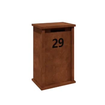 Cortenstaal brievenbus - Arizona M - 60 x 40 x 100 cm