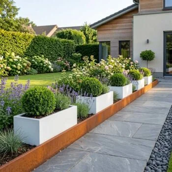 Stalen plantenbak - Rechthoek - 100 x 40 x 30 cm - RAL9010 mat (wit) - Zonder bodemplaat