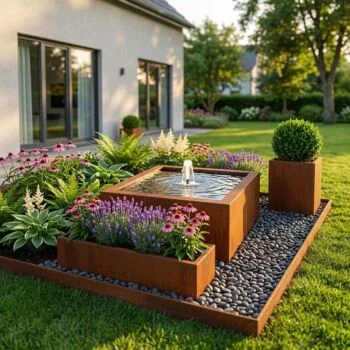 Cortenstaal keerwand - Recht - 100 x 30 cm