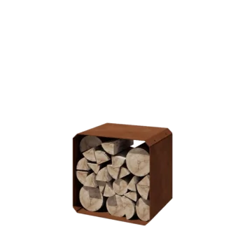 Cortenstaal houtopslag - Colorado 1 stuk - 40 x 40 x 40 cm