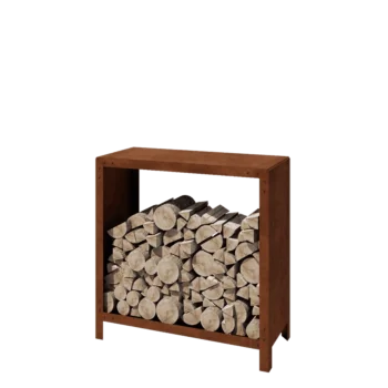 Cortenstaal houtopslag - Indiana - 100 x 40 x 100 cm