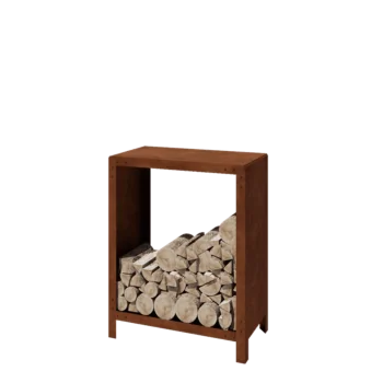 Cortenstaal houtopslag - Indiana - 80 x 40 x 100 cm