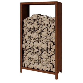 Cortenstaal houtopslag - Indiana - 100 x 40 x 180 cm