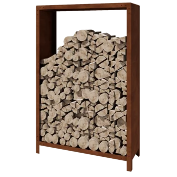 Cortenstaal houtopslag - Indiana - 120 x 40 x 180 cm