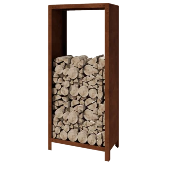 Cortenstaal houtopslag - Indiana - 80 x 40 x 180 cm