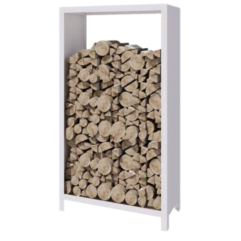 Stalen houtopslag - Indiana - 100 x 40 x 180 cm - RAL9010 mat (wit)