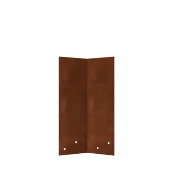 Cortenstaal koppelplaat - 45° - Hoogte borderrand 34 / 37,5 cm