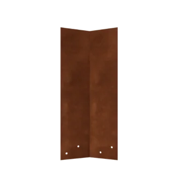 Cortenstaal koppelplaat - 45° - Hoogte borderrand 45 cm