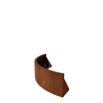 Cortenstaal keerwand - Buitenbocht - 100 x 100 x 30 cm