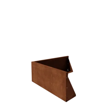 Cortenstaal keerwand - Buitenhoek - 100 x 100 x 40 cm