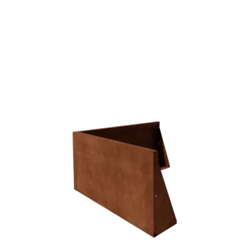 Cortenstaal keerwand - Buitenhoek - 100 x 100 x 50 cm