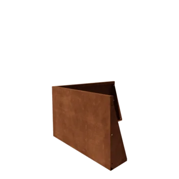 Cortenstaal keerwand - Buitenhoek - 100 x 100 x 60 cm