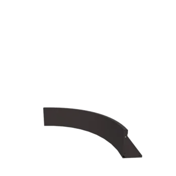 Stalen keerwand - Binnenbocht - 100 x 100 x 30 cm - RAL7016 mat (antraciet grijs)