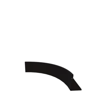 Stalen keerwand - Binnenbocht - 100 x 100 x 30 cm - RAL9005 mat (zwart)