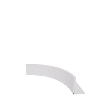 Stalen keerwand - Binnenbocht - 100 x 100 x 30 cm - RAL9010 mat (wit)