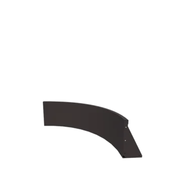 Stalen keerwand - Binnenbocht - 100 x 100 x 40 cm - RAL7016 mat (antraciet grijs)