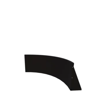 Stalen keerwand - Binnenbocht - 100 x 100 x 50 cm - RAL9005 mat (zwart)