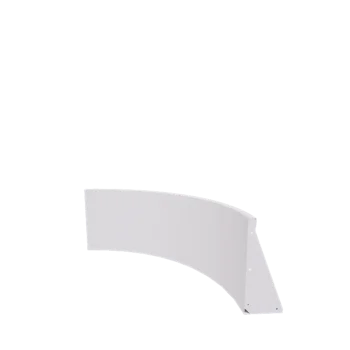 Stalen keerwand - Binnenbocht - 100 x 100 x 50 cm - RAL9010 mat (wit)