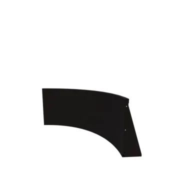 Stalen keerwand - Binnenbocht - 100 x 100 x 60 cm - RAL9005 mat (zwart)