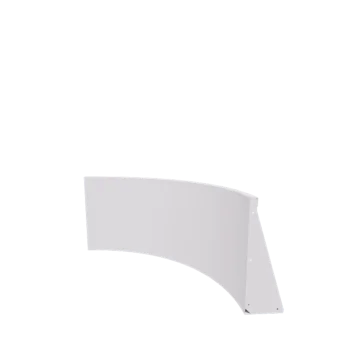 Stalen keerwand - Binnenbocht - 100 x 100 x 60 cm - RAL9010 mat (wit)