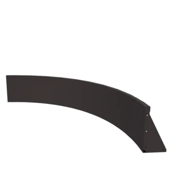 Stalen keerwand - Binnenbocht - 150 x 150 x 40 cm - RAL7016 mat (antraciet grijs)