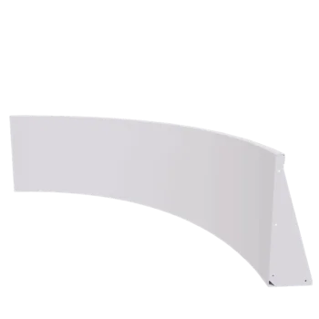 Stalen keerwand - Binnenbocht - 150 x 150 x 60 cm - RAL9010 mat (wit)